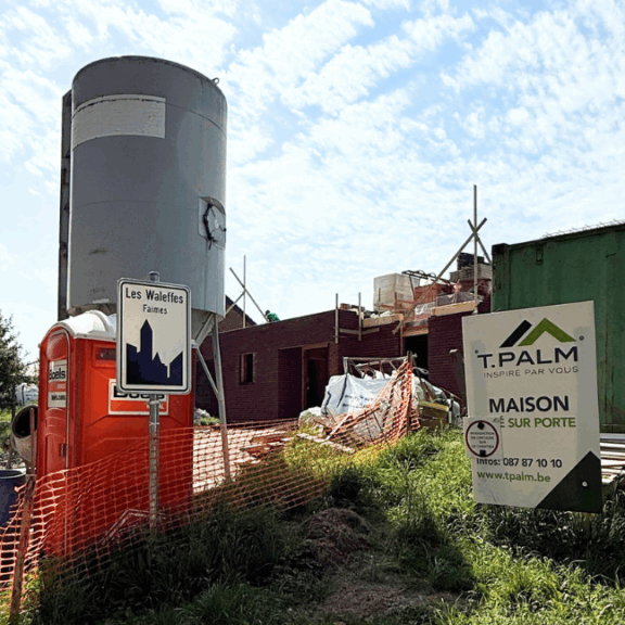 Chantier ouvert à Les Waleffes ce 30 août