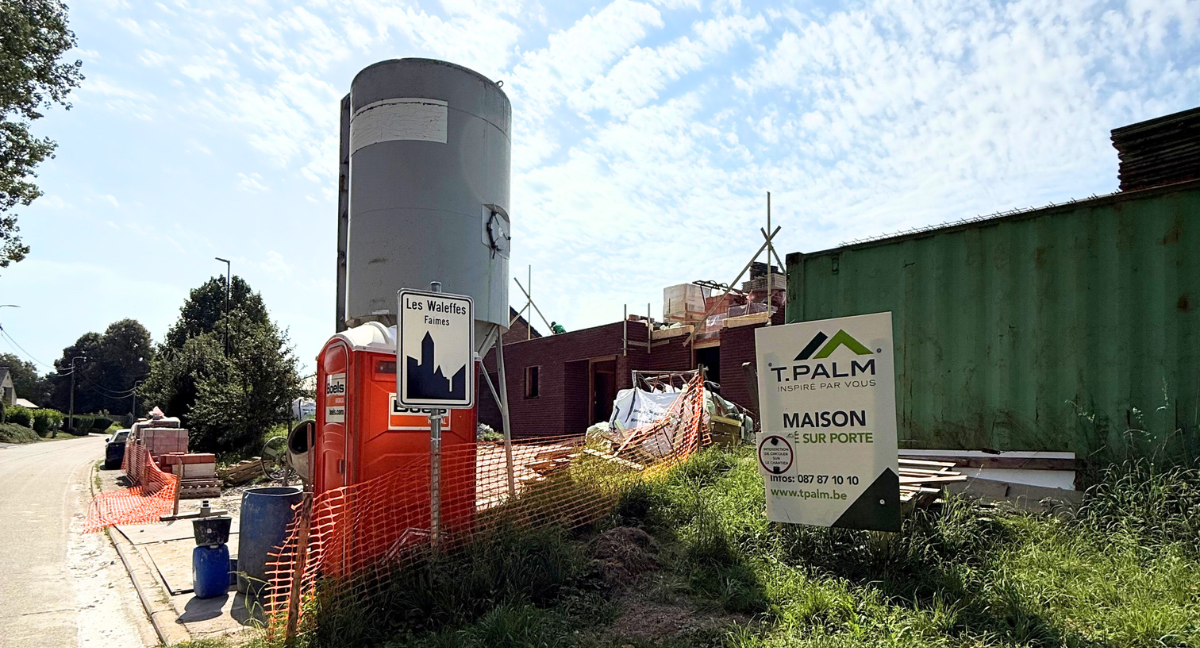 Chantier ouvert à Les Waleffes ce 30 août